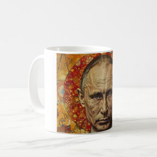 Mug art abstracte Poetin Koffiemok (Voorkant links)