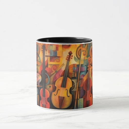 Mug art abstracte Violons Mok (Midden)