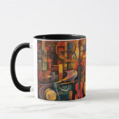 Mug art abstracte Violons Mok (Links)