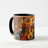 Mug art abstracte Violons Mok (Voorkant links)