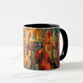 Mug art abstracte Violons Mok (Voorkant rechts)