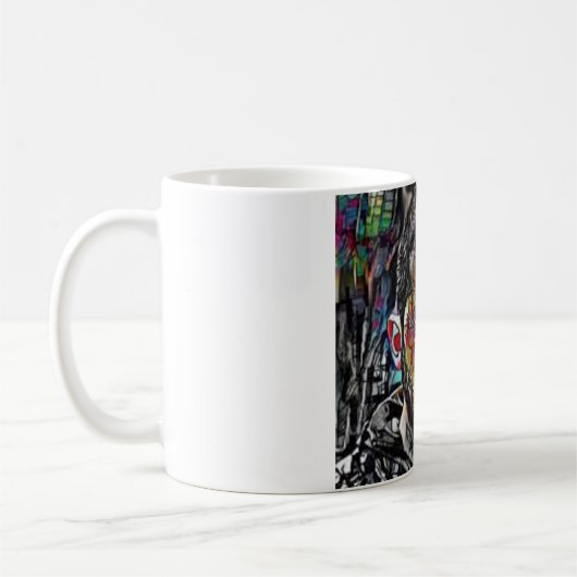 Mug art abstracte Zelensky Koffiemok (Links)