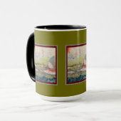 Mug - Art Deco Sailboat  Mok (Voorkant links)