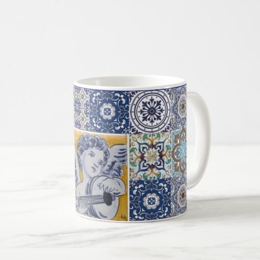 Mug azulejos ángel koffiemok (Voorkant rechts)