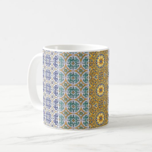 Mug azulejos pastel koffiemok (Voorkant links)
