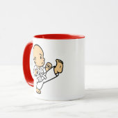 Mug baby karatéka in werking. mok (Voorkant links)