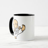 Mug baby karatéka in werking. mok (Voorkant links)