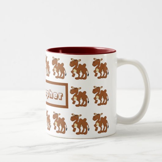 Mug Bactrian Camel Design Tweekleurige Koffiemok (Rechts)