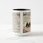 Mug Basset Hound House Rules Mok (Midden)