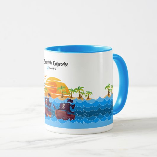 Mug Beach & Coconut - BruceWnTv Mok (Voorkant rechts)