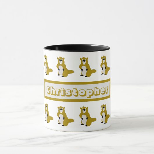 Mug Beaver Design Mok (Midden)