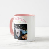 Mug - Best Dog Mom Ever Mug - Custom Photo & Name  Mok (Voorkant links)