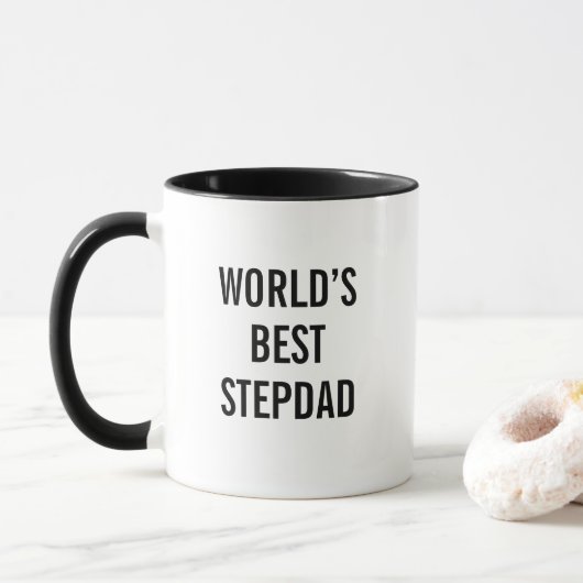 Mug Beste Stiefvader Ooit Bonus Vader Vaderdag Cad Mok (Met donut)