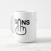 Mug Bird Flipping Guns Flip Koffiemok (Voorkant links)