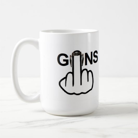 Mug Bird Flipping Guns Flip Koffiemok (Links)