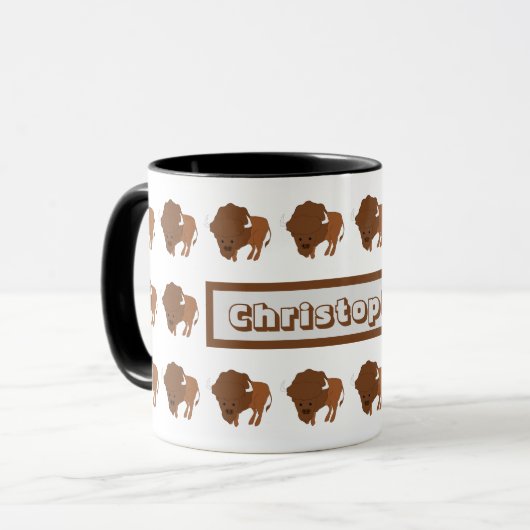 Mug Bison Design Mok (Voorkant links)
