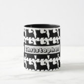 Mug Black Bull Design Mok (Midden)