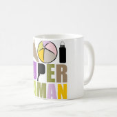 Mug Blanc 325 ml Moi Super Mama - Logo Nature Koffiemok (Voorkant rechts)