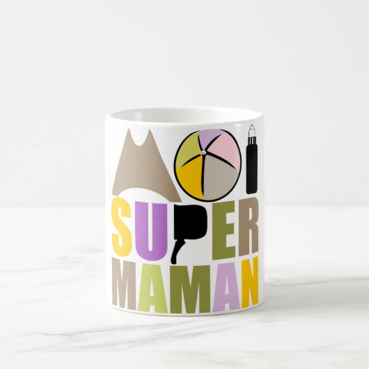 Mug Blanc 325 ml Moi Super Mama - Logo Nature Koffiemok (Center)