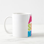 Mug Blanc 325 ml Moi Super Mama - Logo Rose Koffiemok (Links)