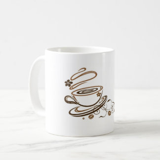 Mug Blanc avec Motif Artistique Tasse à Café et Vo Koffiemok