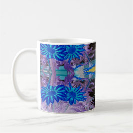 Mug blue flowers koffiemok