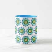 Mug - Blue Mandala Pattern Mok (Midden)
