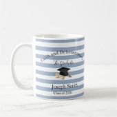 Mug Blue & White Stripe Graduate 2026  Koffiemok (Links)