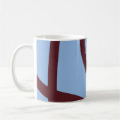 Mug – Burgundy Lines on Blue Koffiemok (Links)