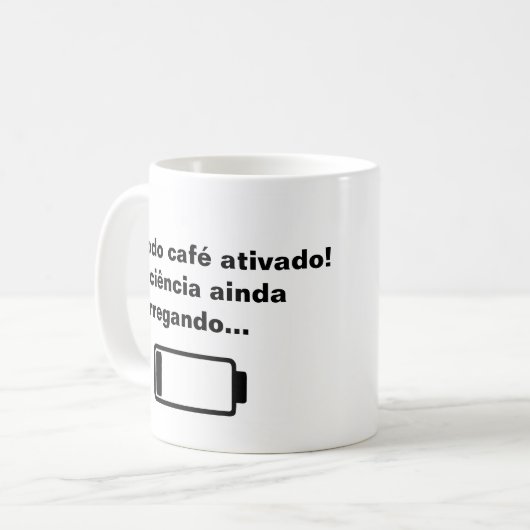 Mug | Caneca Modo Café Ativado. Koffiemok (Voorkant links)
