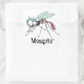 Mug cartoon mug vierkante sticker (Tas)