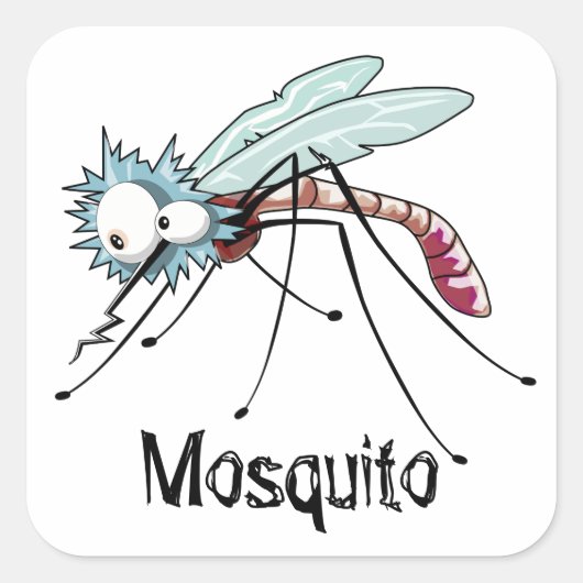 Mug cartoon mug vierkante sticker (Voorkant)