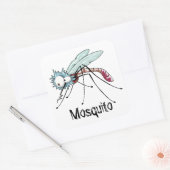 Mug cartoon mug vierkante sticker (Envelop)