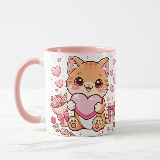 Mug Cat Valentine  Mok (Links)