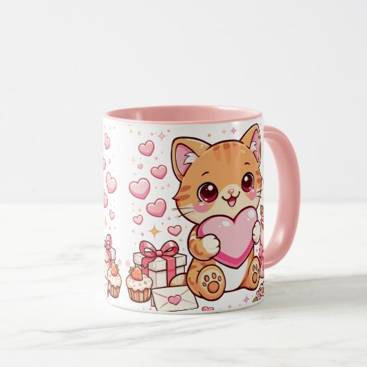 Mug Cat Valentine  Mok (Voorkant rechts)