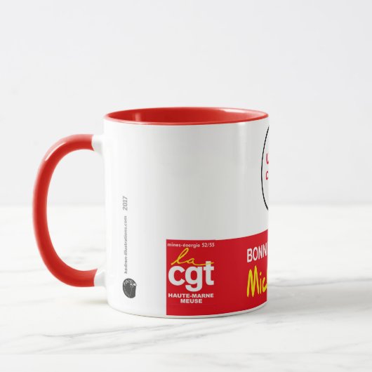 Mug CGT Rood vanuit Michel Mok (Links)
