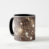 Mug - Champagne Gold Celestial Moon Mok (Voorkant links)