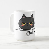 Mug Chat Me Vermoeidheid - Humour Félin Koffiemok (Voorkant links)