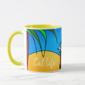 Mug chat op een Cat life-vakantie Mok (Links)