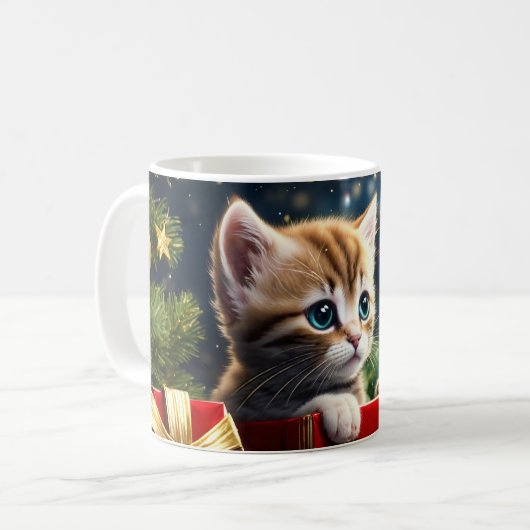 Mug CHATS DE NOEL 02 Koffiemok (Voorkant links)