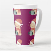 Mug Chien de Noël Bonnet Écharpe Pastel - Life is  Latte Mok (Rechterhoek)