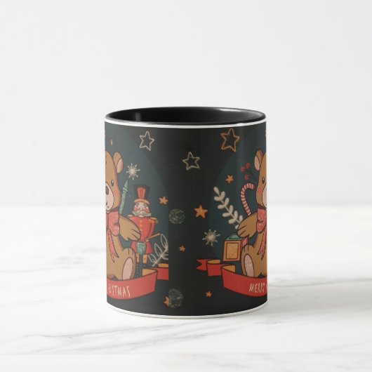 Mug Christmas teddy bear Mok (Midden)