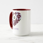 Mug Cœur de Violettes Edition  "MY LOVE" Mok (Voorkant links)