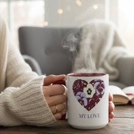 Mug Cœur de Violettes Edition  "MY LOVE" Mok
