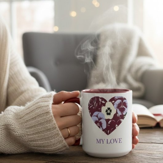 Mug Cœur de Violettes Edition  "MY LOVE" Mok