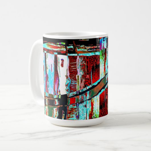 Mug – Collapse Reflection Abstract Design Koffiemok (Voorkant links)