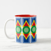 Mug - Colorful Geometric Shapes Tweekleurige Koffiemok (Links)