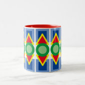 Mug - Colorful Geometric Shapes Tweekleurige Koffiemok (Center)