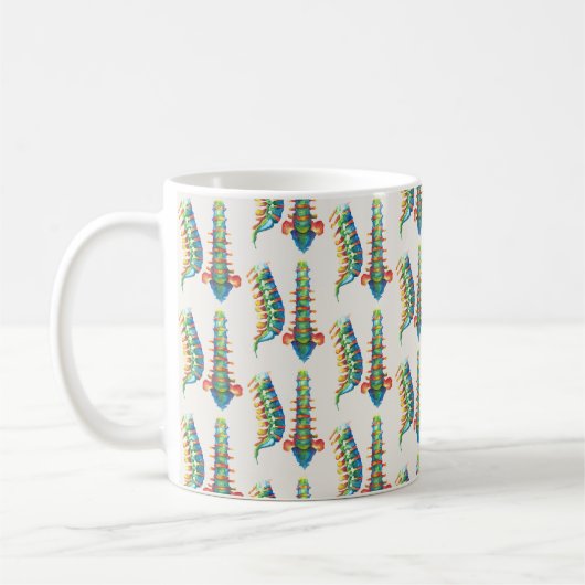 Mug Columna Vertebral Acuarelas (Mosaico) Koffiemok (Links)