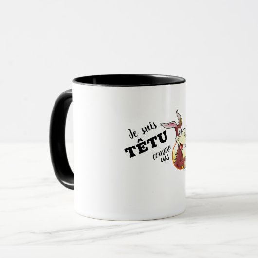 Mug combo "Ik ben koppig als een ezel" Mok (Voorkant links)